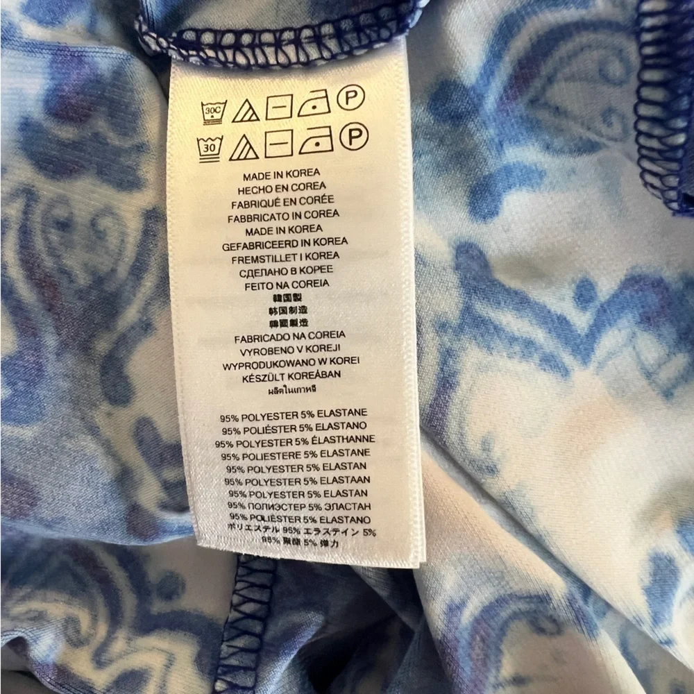MICHAEL Michael Kors gorgeous dress white & blue women’s size Petite/Medium
